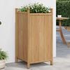 vidaXL Planter Natural Bamboo Bamboo 15.7x15.7x31.5 in Decorative Inlays