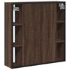 vidaXL Bathroom Mirror Cabinet Brown Oak Engineered Wood, Glass Medium