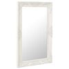 vidaXL Wall Mirror White Wood, glass, engineered wood 19.7 x 31.5 in