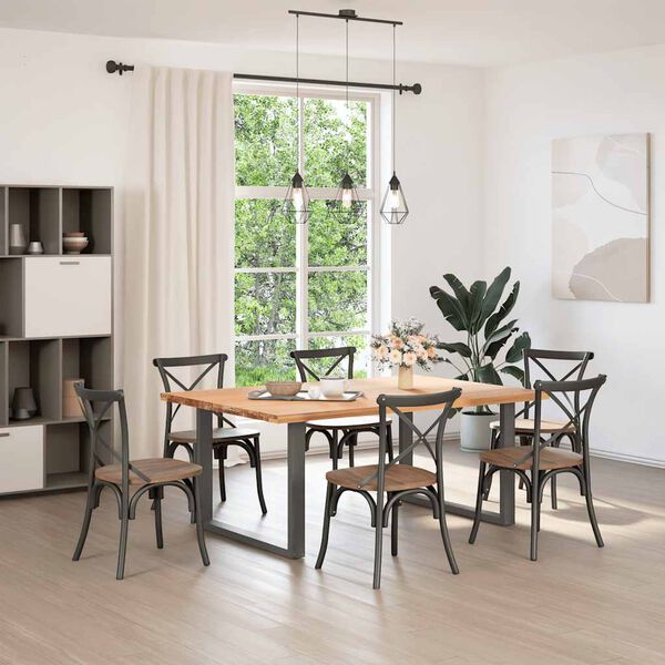 vidaXL Coffee Table Leg Set of 2 Anthracite Powder-Coated Steel Medium