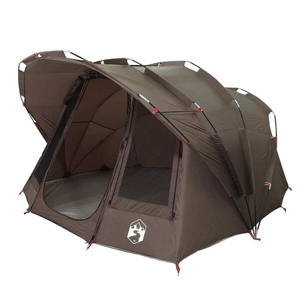 vidaXL Fishing Tent 5-Person Brown Waterproof