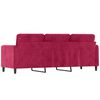 vidaXL 3-seater Sofa Wine Red