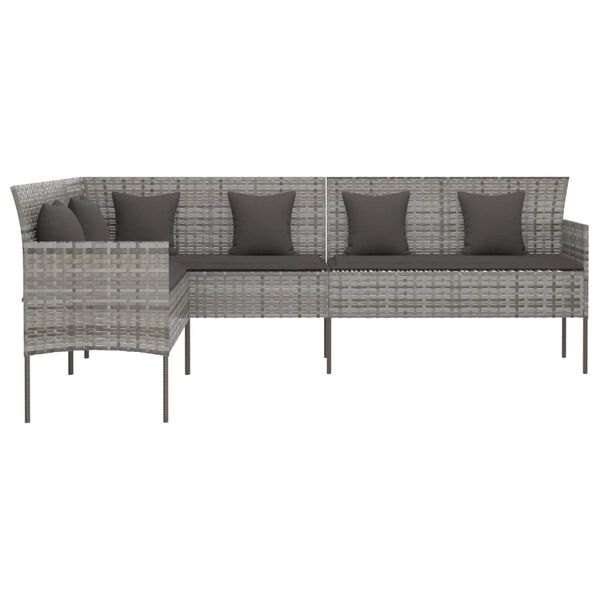 vidaXL Garden Sofa Grey, Anthracite