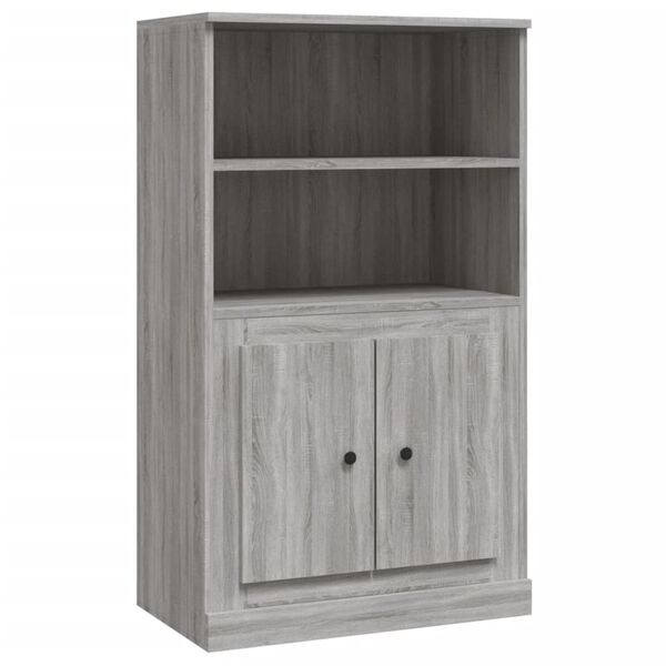 vidaXL Highboard Grey Sonoma Engineered Wood Medium Highboard