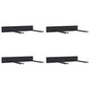 vidaXL Patio Tool Storage Racks Wall Mounted 4 pcs Black Steel