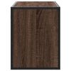 vidaXL TV Cabinet Brown Oak Engineered Wood, Metal Large TV Cabinet