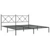 vidaXL Bed Frame Black Powder-Coated Steel Super King Bed Frame