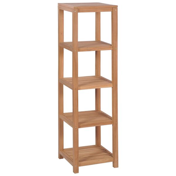 vidaXL Storage Rack Teak Teak wood Tall Storage Rack Square
