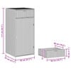 vidaXL Garden Storage Cabinet Beige PE Rattan Large