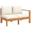 vidaXL Garden Sofa Set Cream White Solid Acacia Wood Medium