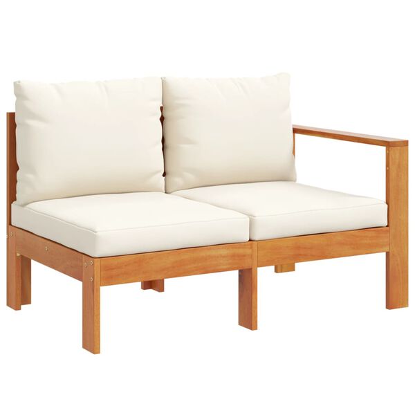 vidaXL Garden Sofa Set Cream White Solid Acacia Wood Medium