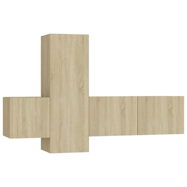 vidaXL TV Cabinet Sonoma Oak Engineered Wood Medium Entertainment Center