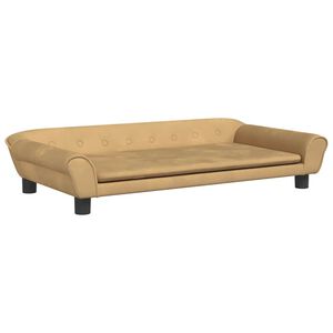 vidaXL Dog Bed Brown 100x50 x 8.3 " Velvet