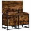 vidaXL Storage Box Smoked oak Engineered wood, metal 31.5x15.7x20.3 in