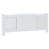 vidaXL Radiator Cover 2 pcs White 80.71 x 8.07 x 32.09 in