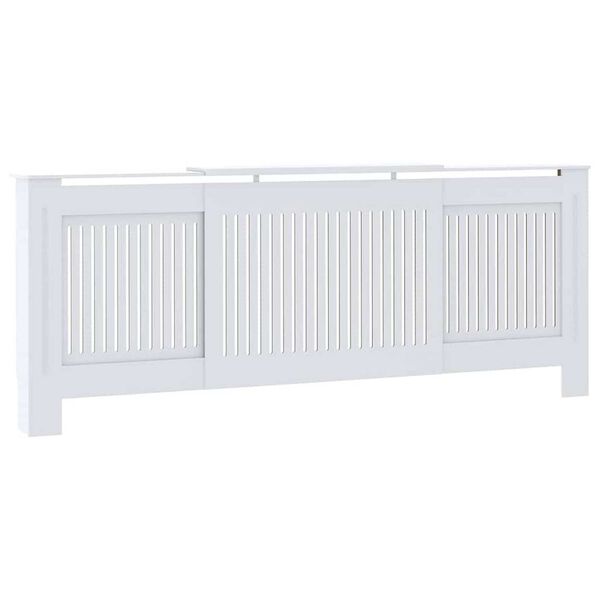 vidaXL Radiator Cover 2 pcs White 80.71 x 8.07 x 32.09 in