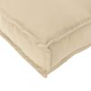 vidaXL Cushion Beige 23.62 x 23.62 x 4.72 in Oxford Fabric