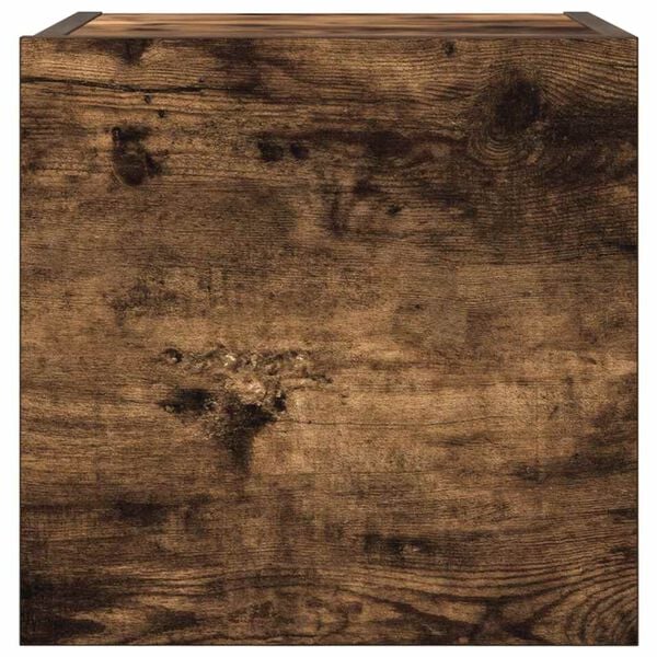 vidaXL Wall Mounted TV Cabinet Set of 4 Smoked oak Engineered wood Small