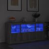 vidaXL Sideboard Grey Sonoma Engineered wood, Glass Large Sideboard