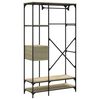 vidaXL Wardrobe Sonoma oak Engineered wood, Metal Large Adjustable Feet