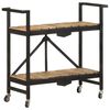 vidaXL Kitchen Trolley 34.2"x14.2"x31.9" Solid Mango Wood