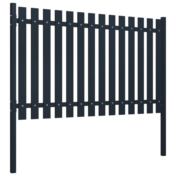 vidaXL Fence Panel Anthracite 70.1" x 29.5" Powder-coated Steel