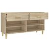 vidaXL Shoe Cabinet Sonoma oak Engineered wood Small Shoe Cabinet
