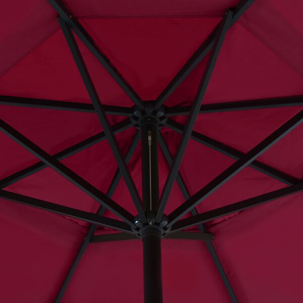 vidaXL Garden Parasol Red Aluminum, Steel, Plastic Large
