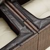 vidaXL Garden Sofa Brown