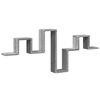 vidaXL Wall Shelf Gray Sonoma 41.1"x3.9"x16.9" Engineered Wood