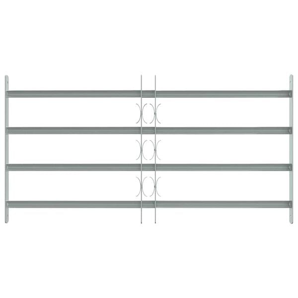 vidaXL Adjustable Security Grille for Windows with 4 Crossbars 27.6"-41.3"