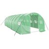 vidaXL Greenhouse Green Polyethylene, Galvanized Steel Large