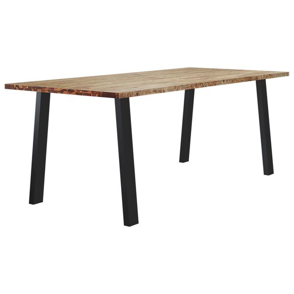 vidaXL Dining Table Natural wood Solid acacia wood Large Durable
