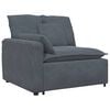 vidaXL Modular Sofa Dark Grey Velvet (100% polyester), Metal Oversized