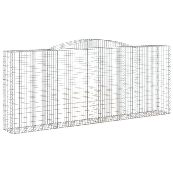 vidaXL Gabion Basket Set of 10 Silver Galvanized Iron Extra Large