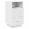 vidaXL Bedside Cabinet White Engineered wood 14.2 x 14.2 x 26.8 in