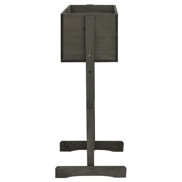 vidaXL Planter Gray Solid firwood 17.7x11.8x29.1 in Planters Planter