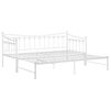 vidaXL Pull-out Sofa Bed Frame without Mattress White Metal 90 x 78.7 "