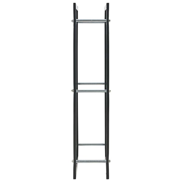 vidaXL Firewood Rack Black 17.3"x7.9"x39.4" Steel