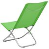 vidaXL Beach Chair Set of 2 Green Oxford fabric with PE coating, steel