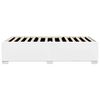 vidaXL Bed Frame White Faux leather, plywood, engineered wood Twin