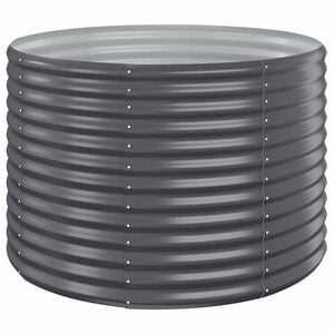 vidaXL Garden Raised Bed Anthracite Powder-coated steel 39.4 in diameter