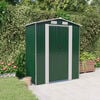 vidaXL Garden Shed Green Galvanized Steel Large Garden Shed