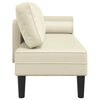 vidaXL Chaise Lounge with Cushions Cream Faux leather