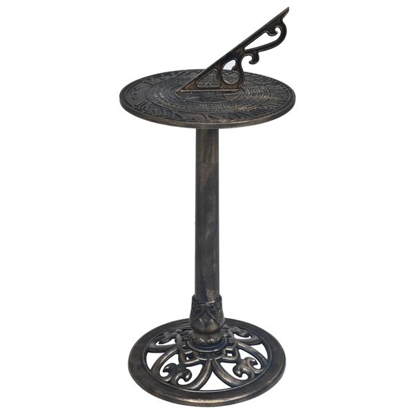 vidaXL Garden Sundial Bronze Plastic Large Decorative Inlays