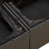 vidaXL Garden Sofa Set Black PE rattan 6 Piece Modular Garden Sofa Set