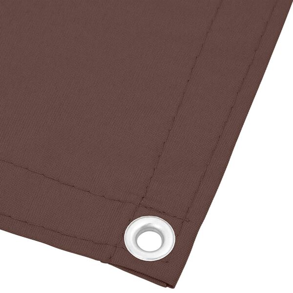 vidaXL Balcony Screen Brown 47.2x315.0" 100% Polyester Oxford