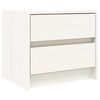 vidaXL Bedside Cabinet Set of 2 White Solid Pine Wood Compact
