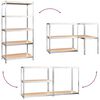 vidaXL 5-Layer Shelves 5 pcs Silver Steel&Engineered Wood