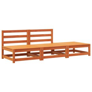 vidaXL Garden Sofa Wax brown Solid pine wood Large Modular Garden Sofa